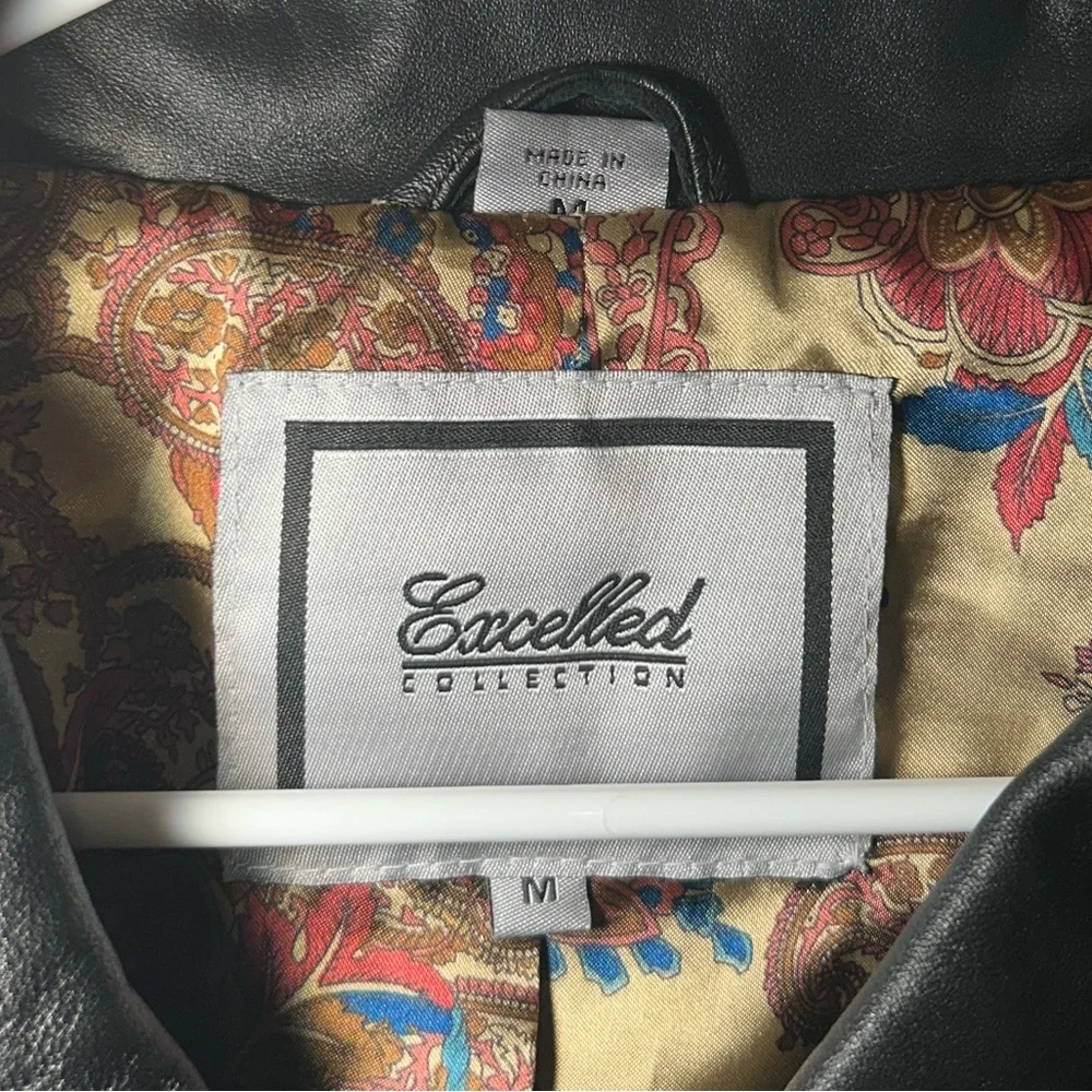 EXCELLED COLLECTION Black Authentic Leather Women Jacket Size Medium - Picture 9 of 9